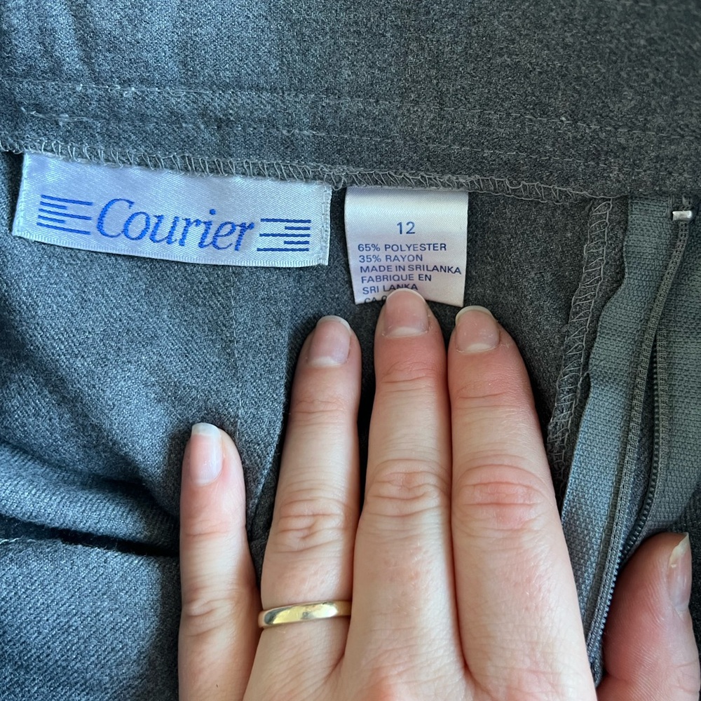 Vintage Gray Pencil Skirt - Picture 7 of 7